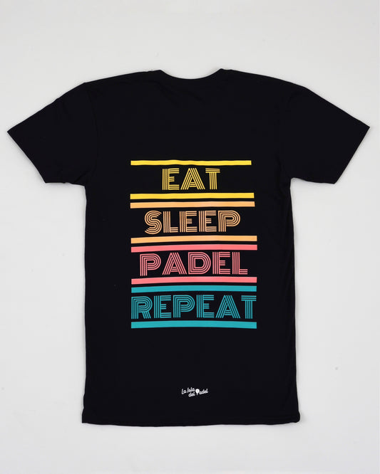 Eat Sleep Padel Repeat - Dark Black