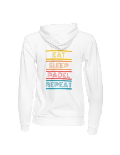 Hoodie Blanca - Eat Sleep Padel Repeat (Unisex)